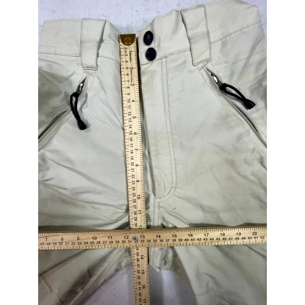 The North Face Hyvent Snowboarding Pants Mens Small‎ Beige Nylon Wide Leg Hiking